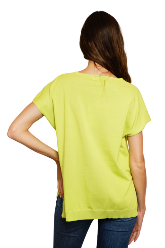 Women Oversized Baggy Loose Fit Turn up Batwing Sleeve Ladies V Neck Top T shirt image 1