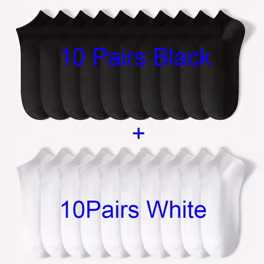 10 Pack Unisex Comfort-Fit Ankle Socks For All, Breathable & Lightweight - Ideal For Sports & Daily Wear