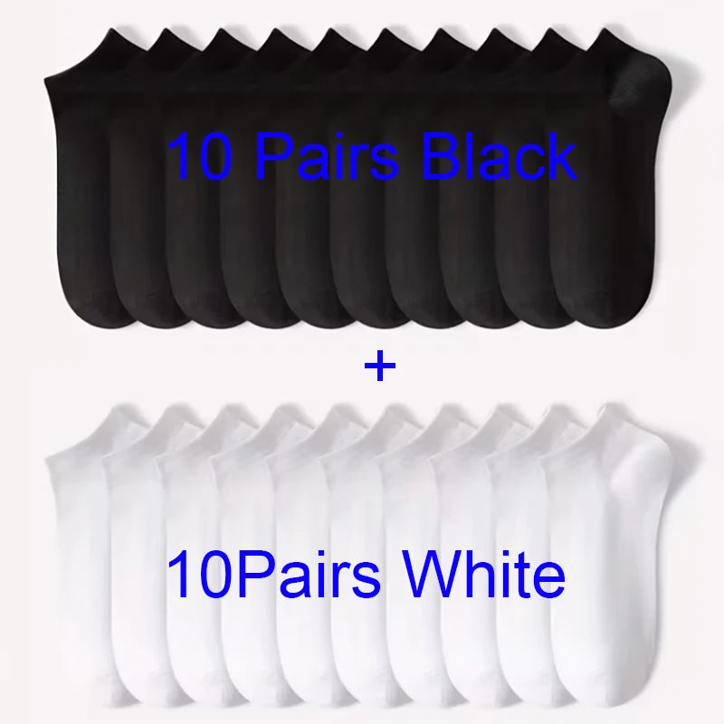10 Pack Unisex Comfort-Fit Ankle Socks For All, Breathable & Lightweight - Ideal For Sports & Daily Wear