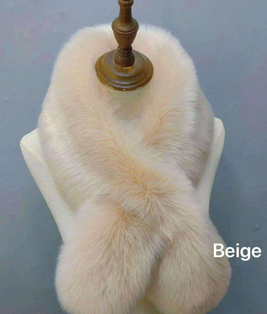 Neck Scarf Warm Fur Scarf image 5