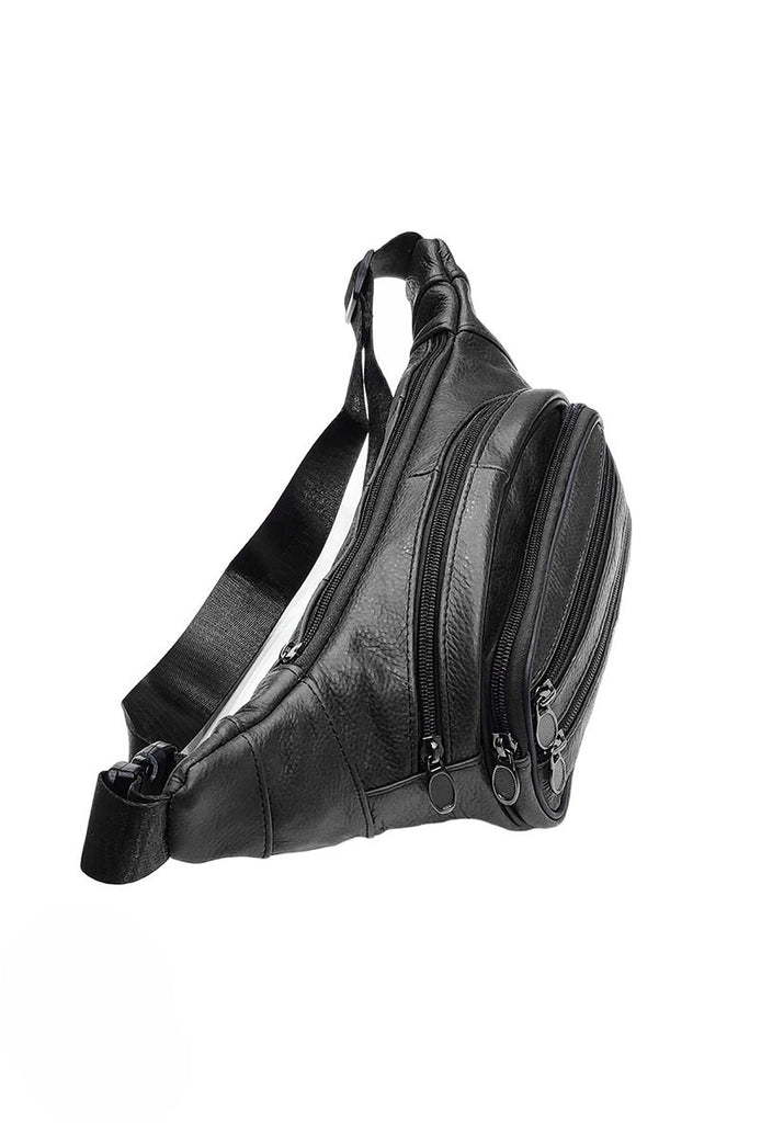 Large multi zip leather fanny pack Belt Pouch Bum Bag Waist Bag Holiday Bag image 1