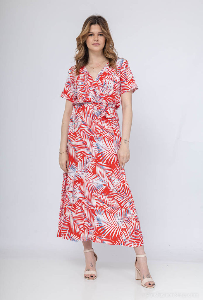 Printed wrap dress image 1