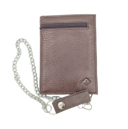 Men's Wallet Multi Compartments Stylish PVC Chain Wallet Card Coin Cash Holder image 1