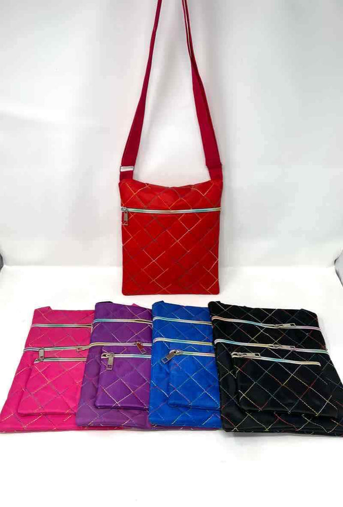 Women's Bag with Colorful Stripes Multi Pockets Stylish Comfortable Bags image 1