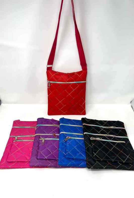 Women's Bag with Colorful Stripes Multi Pockets Stylish Comfortable Bags image 1