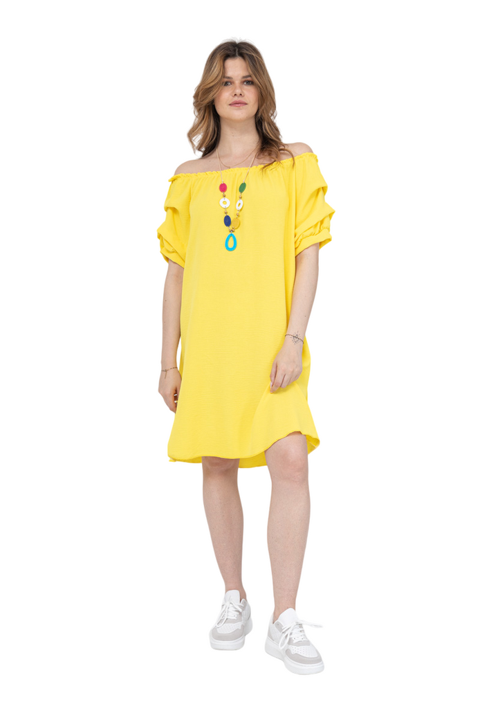 Ladies Dress Tunic Summer Top Necklace T Shirt Holiday Mid Length Top Dress image 0