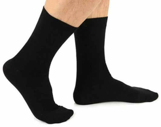 3 Pairs Gents Black Socks Outdoor Work Office Quality Classic Socks UK Size 6-11 image 0