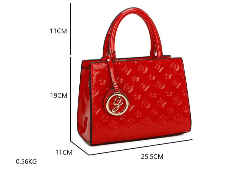 Women's Patent Leather Handbag Fashion Shoulder Bag Designer Purse Party Bags image 9