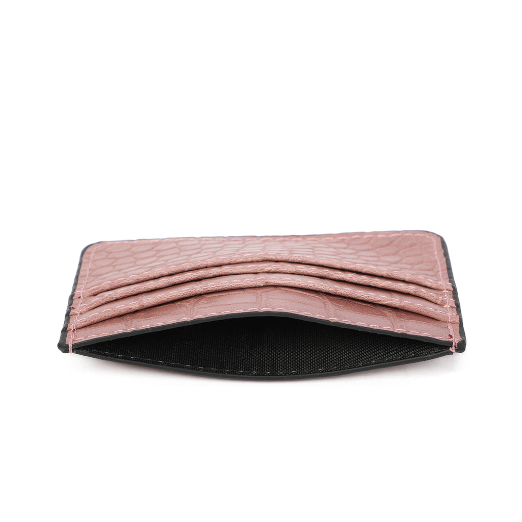 Unisex Leather Card Holder Crocodile Print Travel Outdoor Stylish Small Pouch image 14