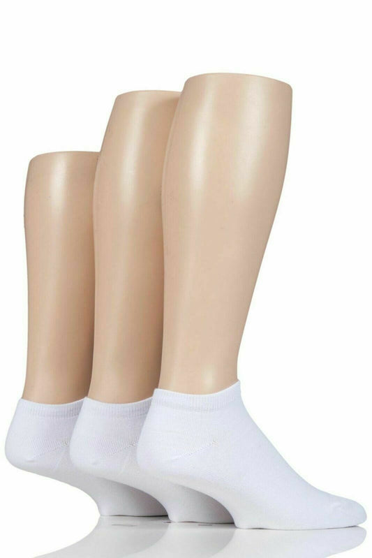 3 Pairs Mens White Trainer Socks Ankle Sports Low Cut Gym Soft Everyday Socks image 1
