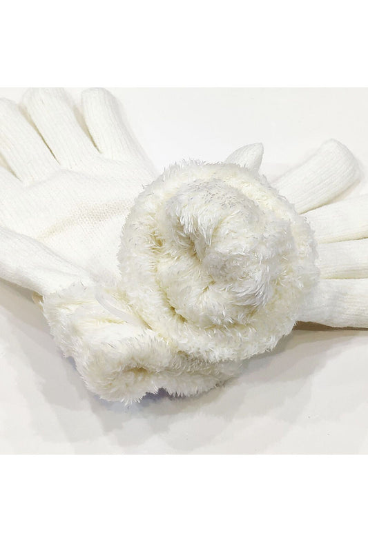 Women's Winter Warm Stylish Glove Fur Lining Cycling Walking Outdoor Gloves image 0