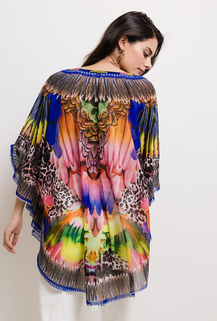 Ladies Loose Printed Top Fluid Top Light and Semi-transparent Beach Top image 4