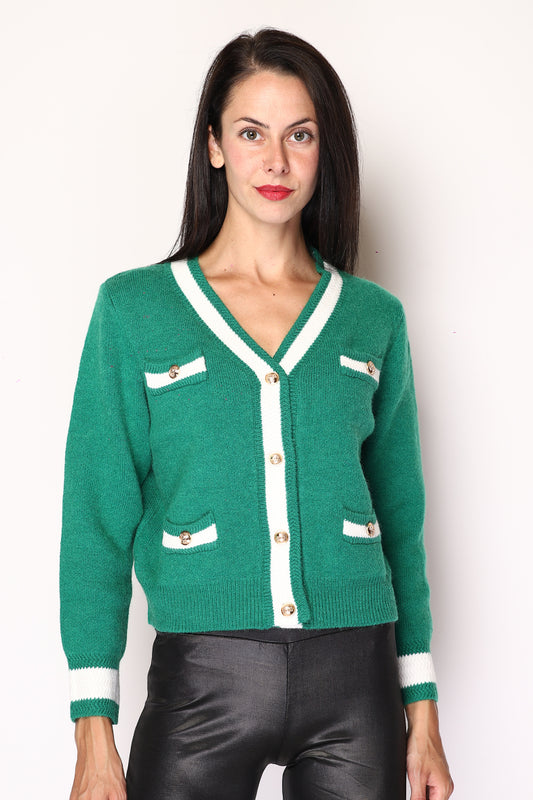 Women's Black Vest Two Tone Cropped Wool Vest With Gold Button Warm Winter Vest image 0