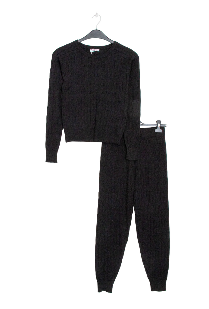 Ladies Sweater Leggings Set Bottom Top Jogging Set Tracksuit Leggings Warm Set image 12