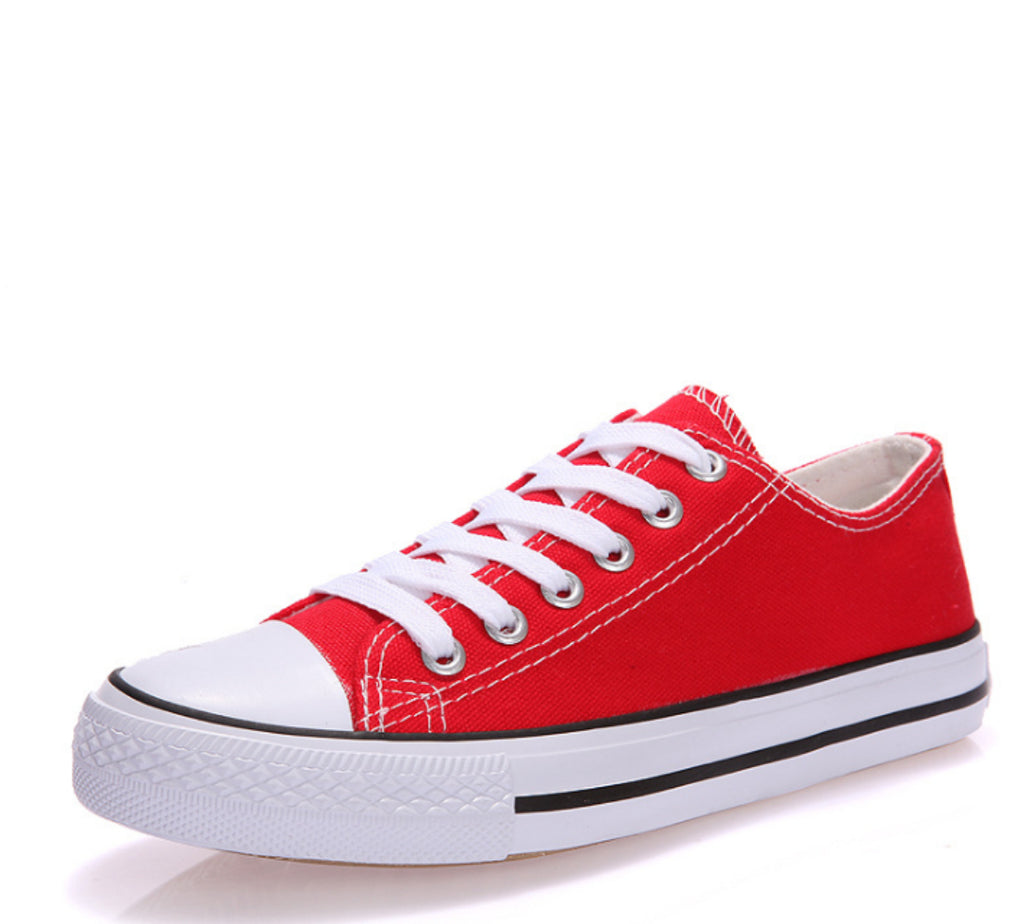 Women's Canvas Shoes Ladies Girls Trainers Plimsolls Lace Up Flat Pumps Sneakers image 7