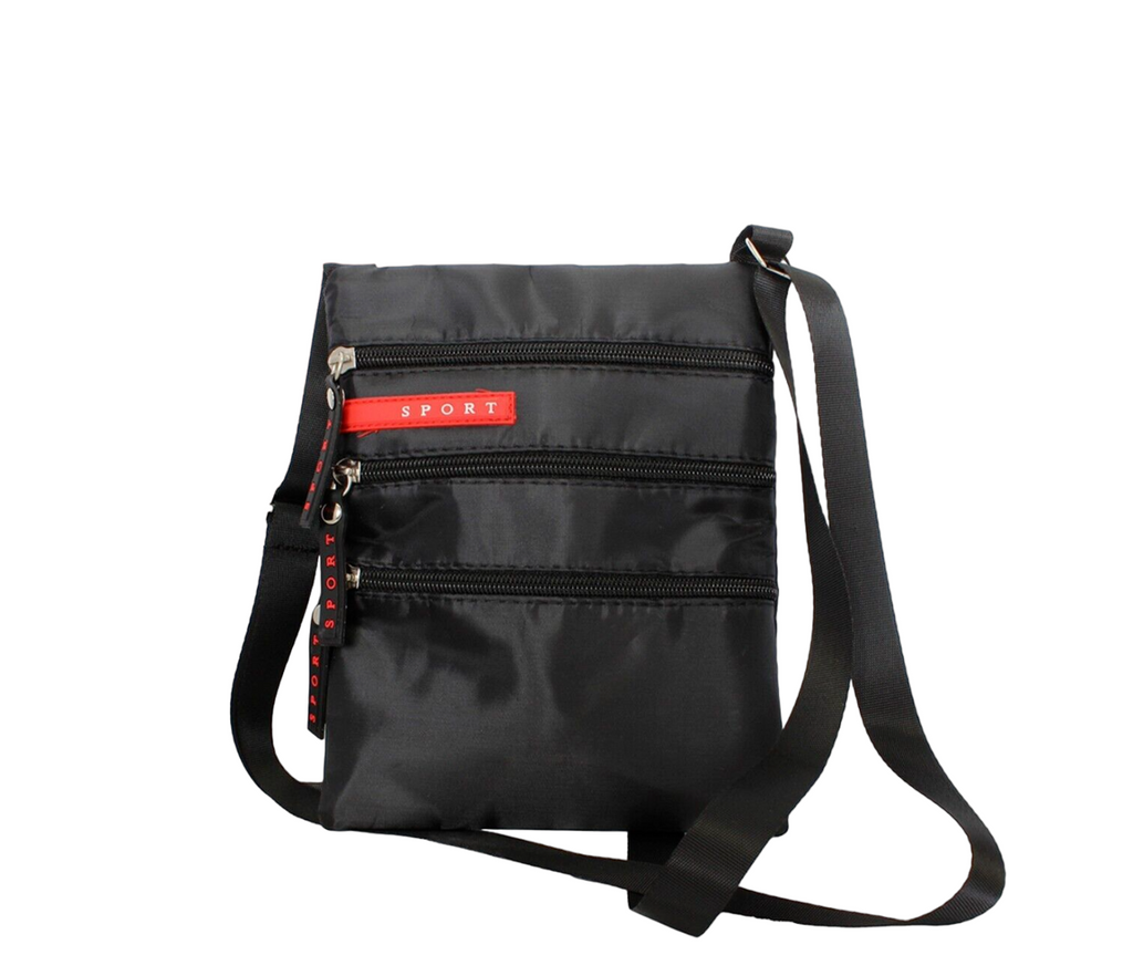 Unisex Messenger Bag Small Cross Body Shoulder Utility Black Travel Work Bag image 0