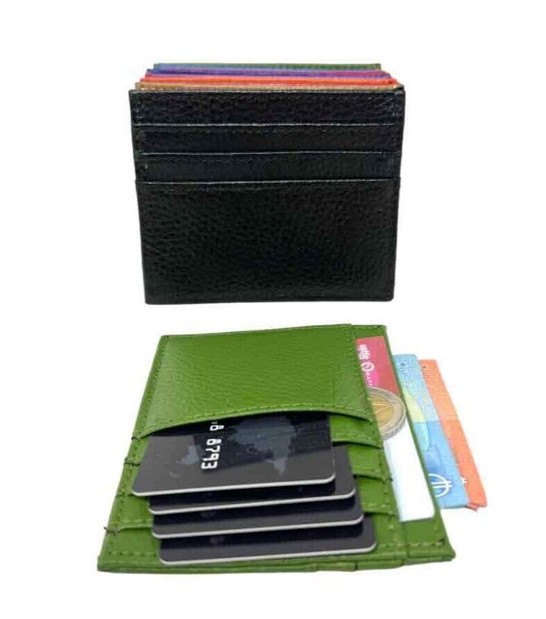Unisex Credit Card Holder Leather Wallet Purse Card Cash Pouch 8 Compartments image 2