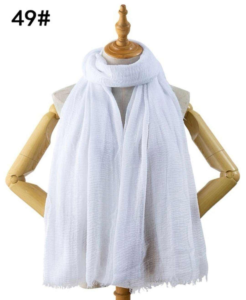 Womens Scarf Crinkle Hijab Ladies Shawl Scarf Plain Scarves Big Size Scarf Shawl image 9