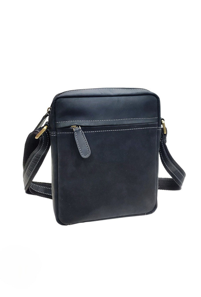 Vintage Oiled Leather Shoulder Bag Cross Body Bag Satchel Holiday Work Bag image 3