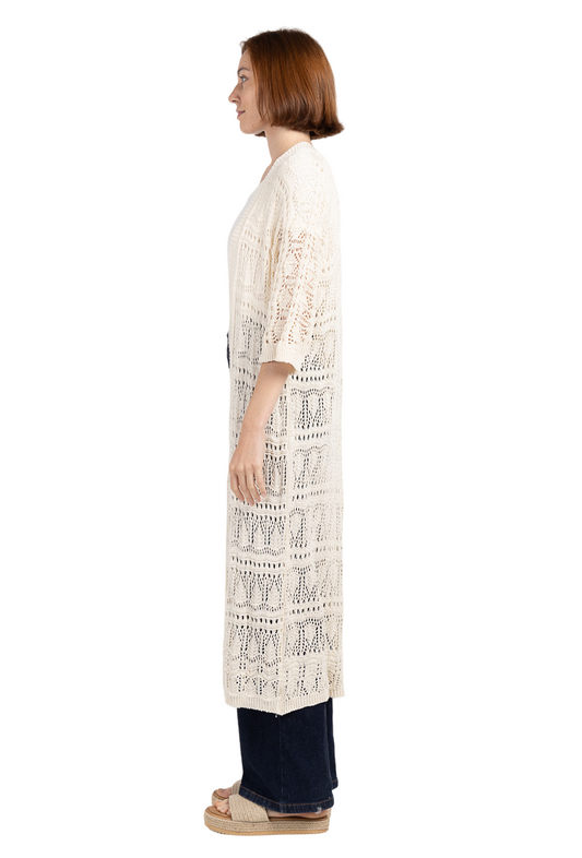 Women's Ladies Long Sleeve MAXI Boyfriend Cardigan Open Cardigans Floaty 8-16 image 1