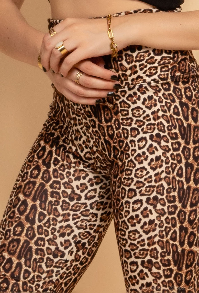 Womens Shorts Elastic Waist Leopard Print Cycling Casual Comfortable Shorts image 2