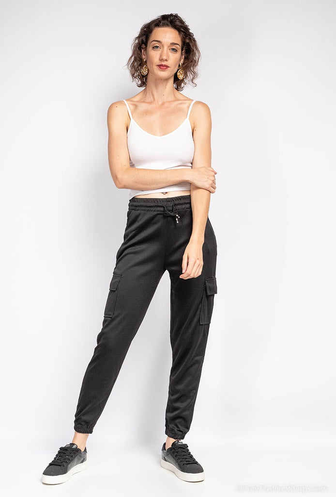 Women's Jogger PantsTrousers Casual Jogging Black Multi Pockets Soft Comfortable image 0