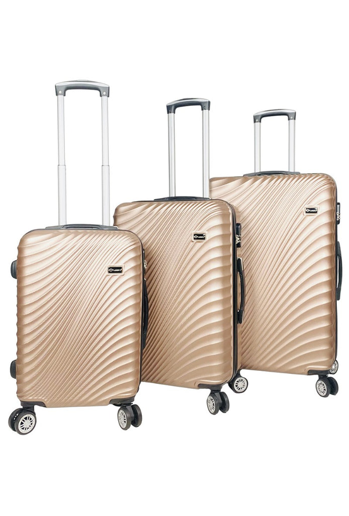 3 Suitcases ABS Set Lightweight Travel Bag Multi Pockets Luggage 4 Wheels image 9