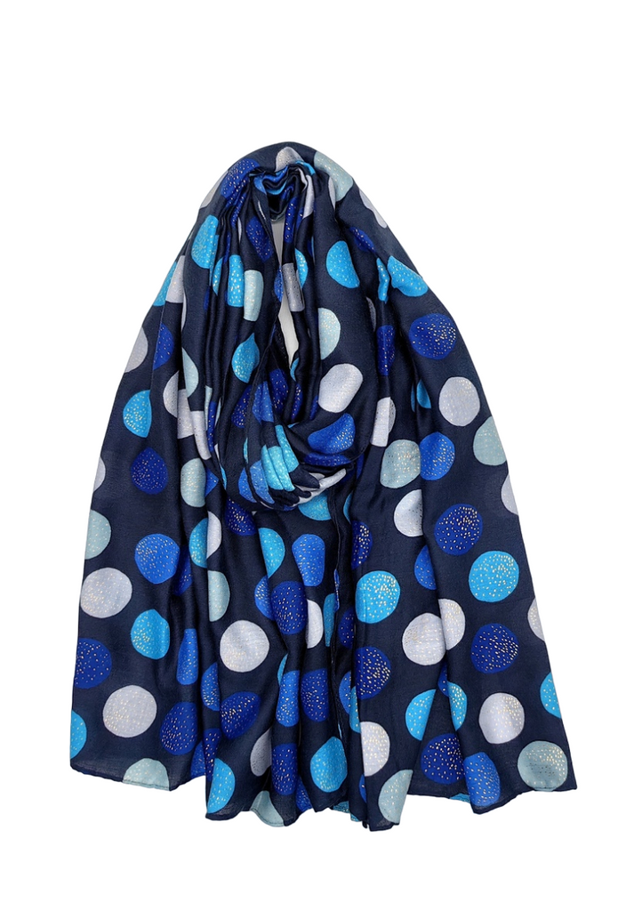 Women's Round Scarf Geometric Printed Warm Scarf Gilding Stylish Party Scarves image 4