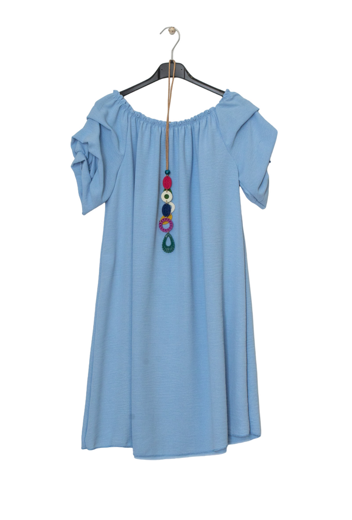 Ladies Dress Tunic Summer Top Necklace T Shirt Holiday Mid Length Top Dress image 13