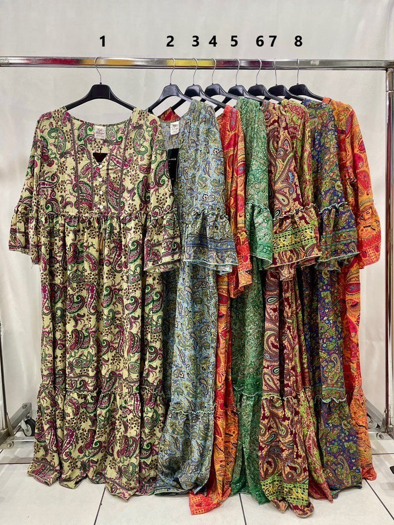 Women's Floral Printed Dress Stylish Outdoor Travel Party Long Dress image 1