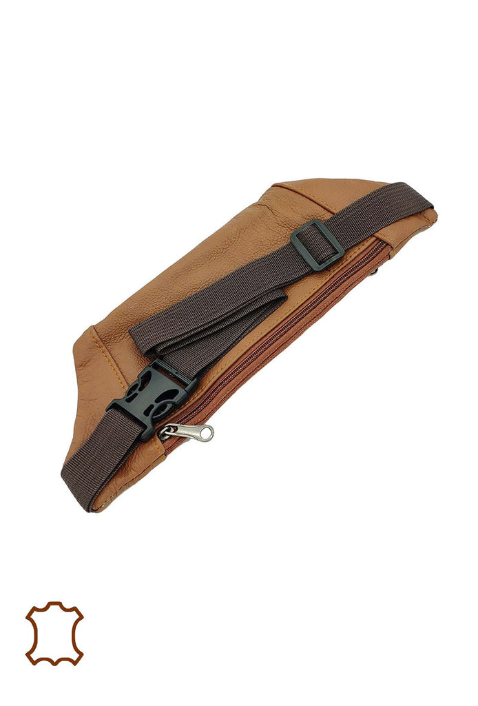 Ladies Real Leather Bum Bag Waist Belt Fanny Pack Travel Work Brown Money Bag image 1