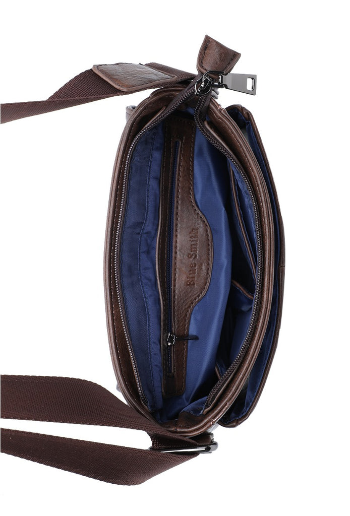 Men's Leather Bag Crossbody Shoulder Work Office Travel Comfortable Bags image 5