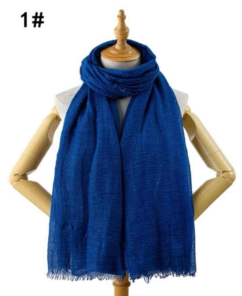 Womens Scarf Crinkle Hijab Ladies Shawl Scarf Plain Scarves Big Size Scarf Shawl image 2