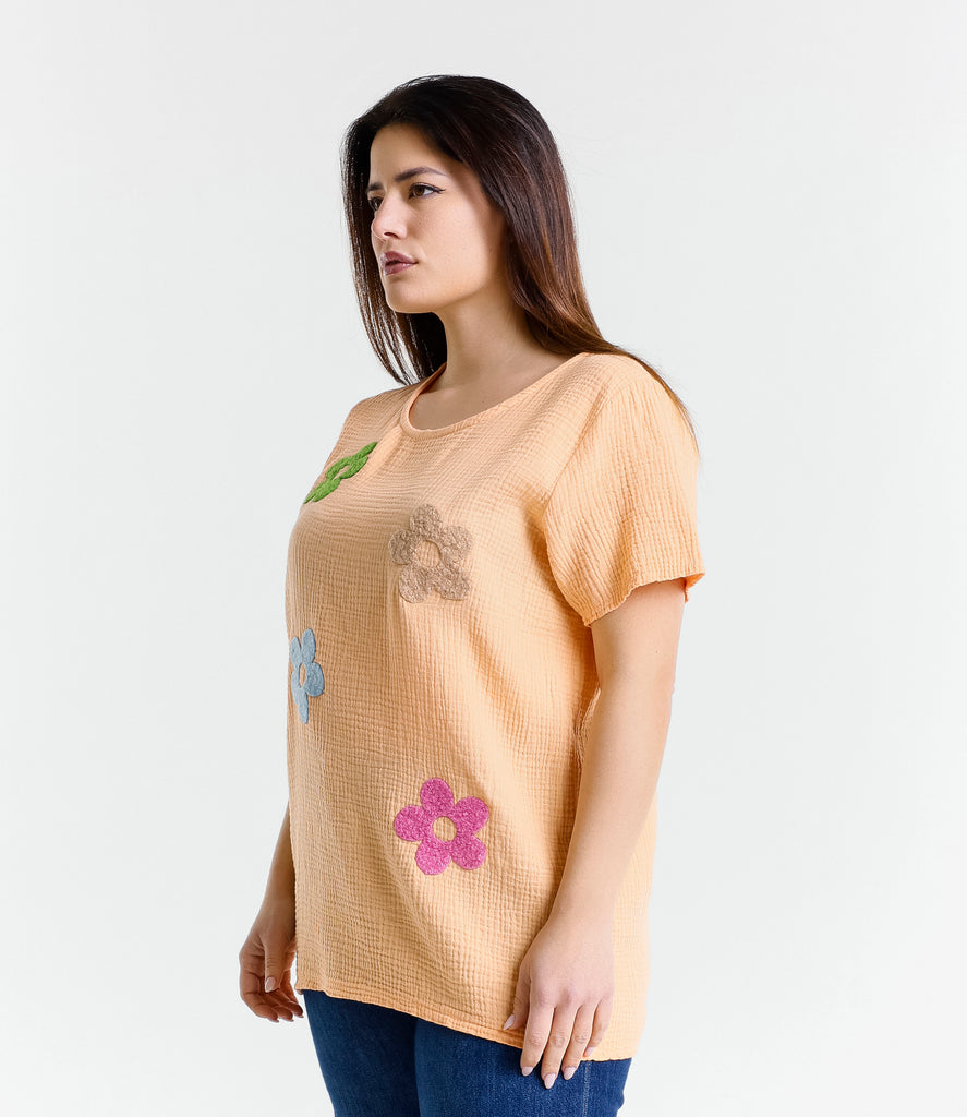 Ladies Daisy Cotton T Shirt Assorted Colors Wholesale Prices image 2