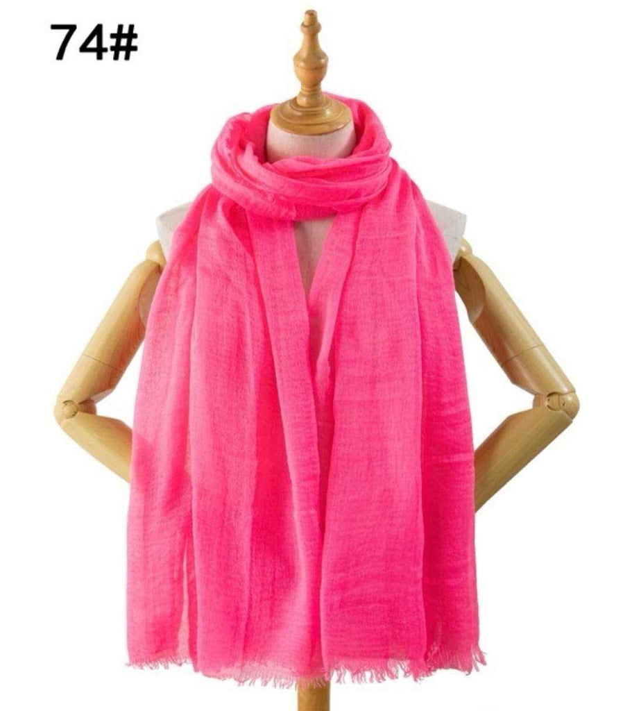Womens Scarf Crinkle Hijab Ladies Shawl Scarf Plain Scarves Big Size Scarf Shawl image 12