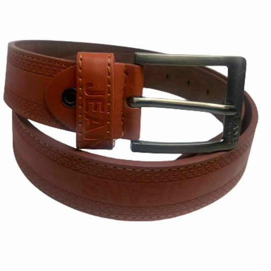 Men's Leather Belt Tan Jeans Trousers Adjustable Big Size Belts Designer Belt image 0
