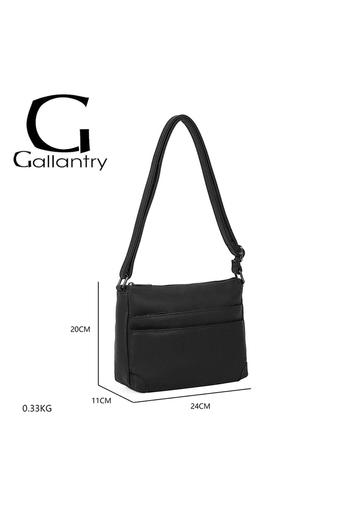 Womens Leather Shoulder Bag Black