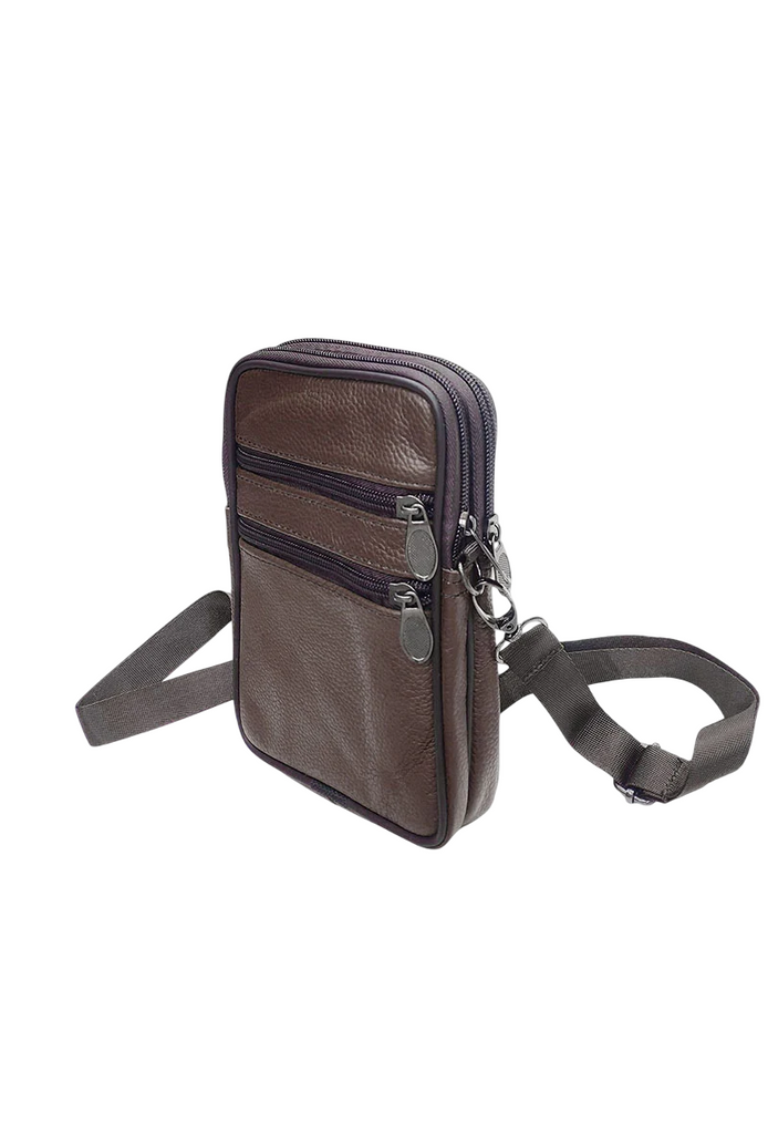 Men's Crossbody Belt Pouch Smartphone Adjustable Strap Wallet Phone Bag