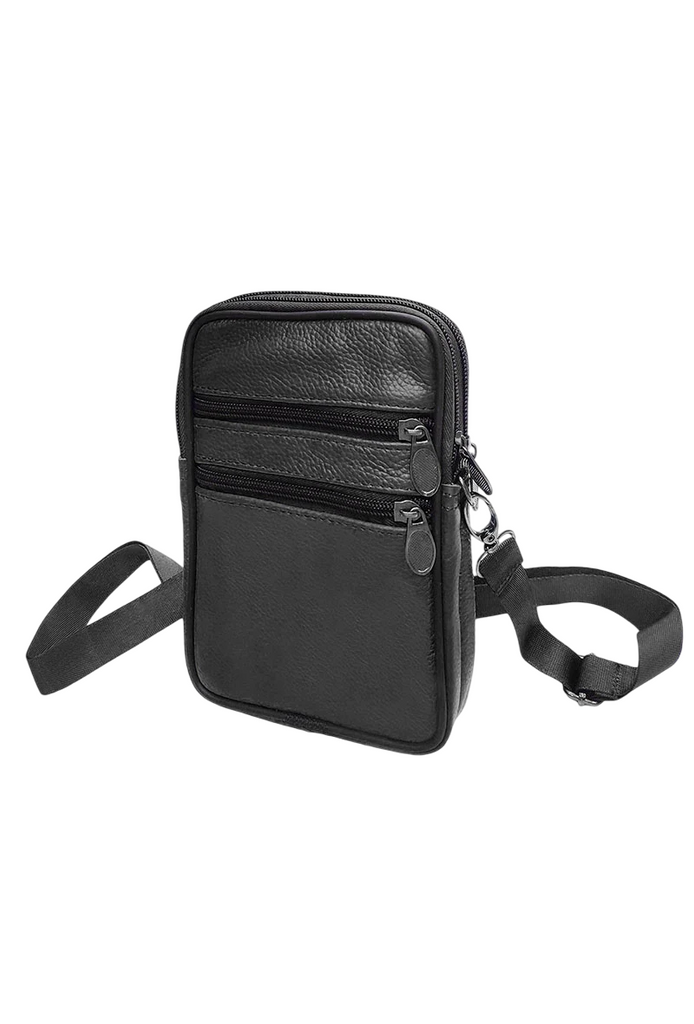 Men's Crossbody Belt Pouch Smartphone Adjustable Strap Wallet Phone Bag